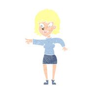 cartoon woman pointing N256