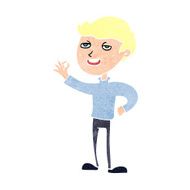 cartoon man making excellent gesture N13