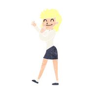 cartoon happy businesswoman N11