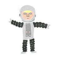 Cartoon Astronaut N163