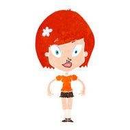 cartoon pretty woman N337