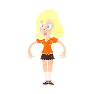 cartoon pretty woman N338