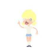 cartoon woman with idea N314