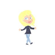stress free woman cartoon N13