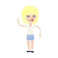 cartoon woman with idea N315
