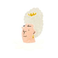 cartoon queen&#039;s head N9