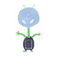 cartoon space alien N86