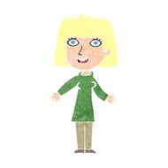 cartoon happy woman N317