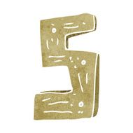 cartoon wooden number N66
