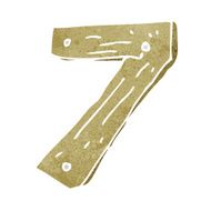 cartoon wooden number N71