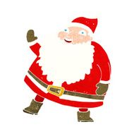 funny waving santa claus cartoon N25