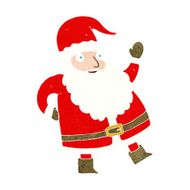 funny waving santa claus cartoon N26