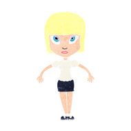 cartoon pretty woman N339
