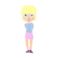 Cartoon Woman Standing N29