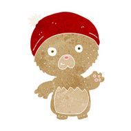 cartoon cute teddy bear in hat N14