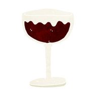 cartoon glass of red wine N11