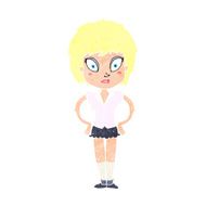 cartoon pretty girl N128