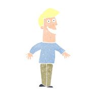 cartoon grinning man N110