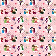 seamless Valentine&#039;s Day pattern N2