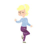 cartoon dancing woman N63