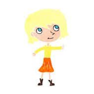 cartoon happy girl N125