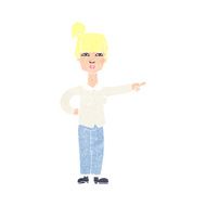 cartoon woman pointing N257