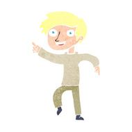 cartoon happy boy pointing N24