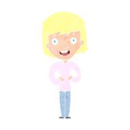 cartoon happy woman N318