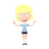 cartoon woman pointing N258