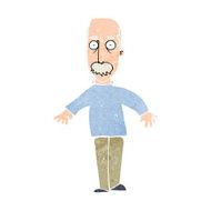cartoon annoyed old man N78