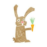 Cartoon Rabbit With Carrot N13