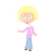 cartoon tired woman N37