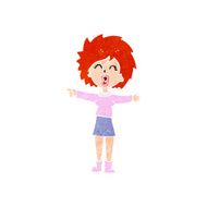 cartoon stressed out woman talking N13
