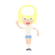 cartoon woman with idea N318