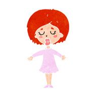 cartoon woman in dress N47