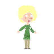 cartoon surprised woman N285