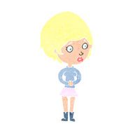 cartoon concerned woman N12