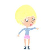 cartoon concerned woman reaching out N13
