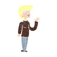 cartoon woman wearing spectacles N49