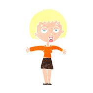 cartoon bored woman N35