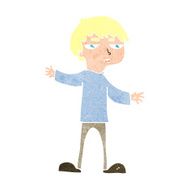 cartoon annoyed boy N44