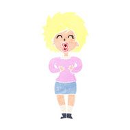 cartoon screaming woman N12