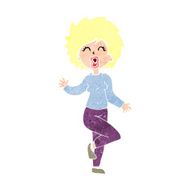 cartoon woman dancing N40