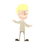 cartoon grinning man N111