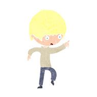 cartoon worried boy pointing N11