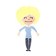 cartoon woman shrugging shoulders N584