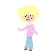 cartoon happy woman N319