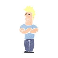 cartoon sulking man N11