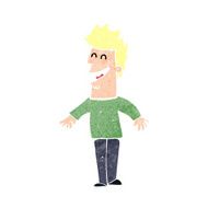 cartoon happy man N584