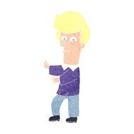 cartoon man gesturing wildly N12